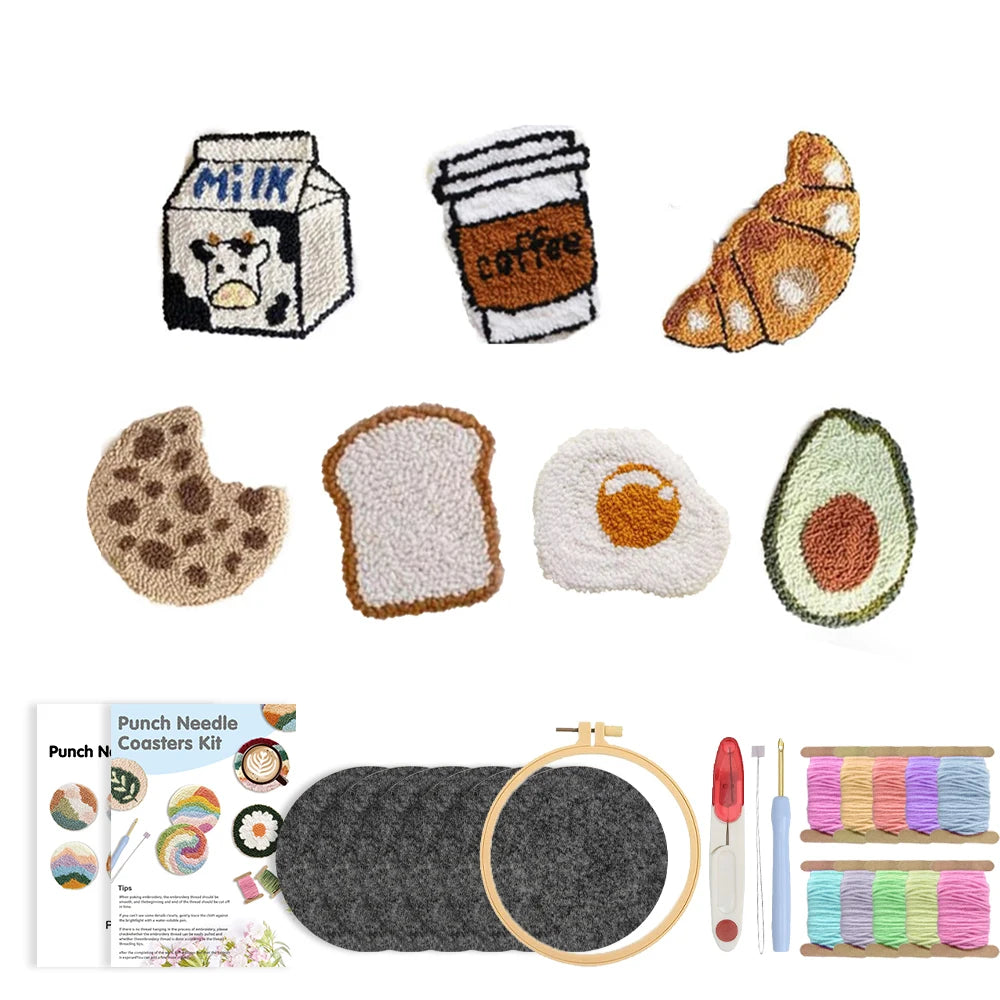 Craft Punch Needle Coasters Kit
