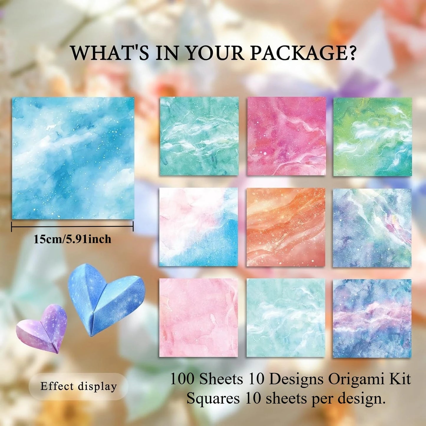 50-200 Sheets Origami Paper Kit