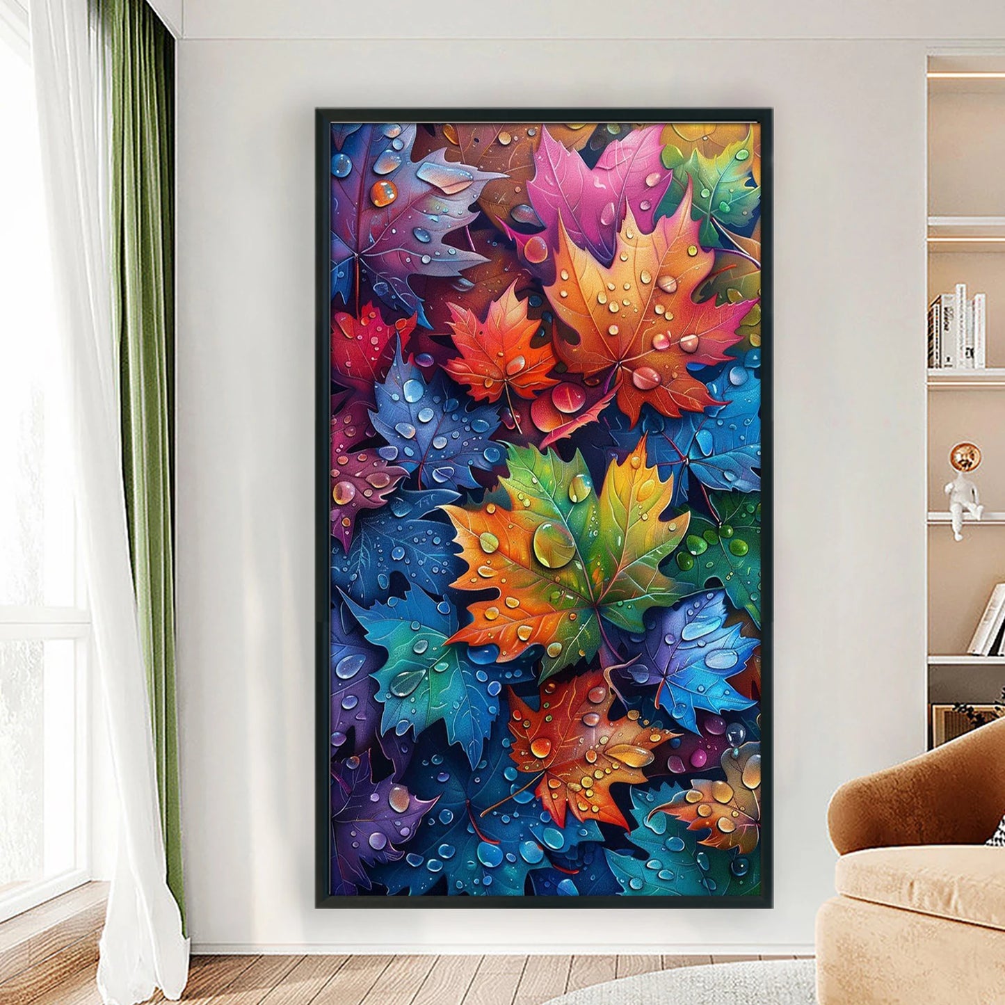 Maple Leaves Full 11CT DIY Counted Cross Stitch Kits Large Size 40x70cm