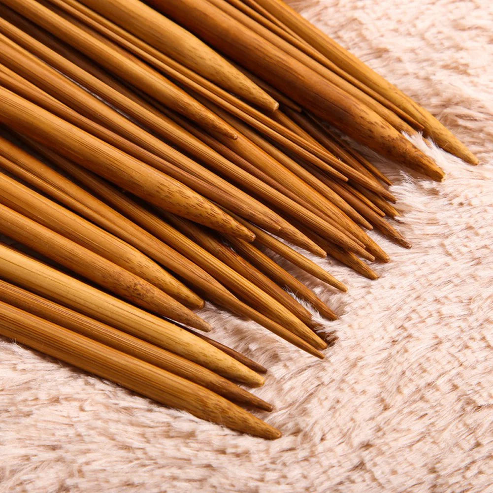 36pcs 18 Size Bamboo Knitting Needle