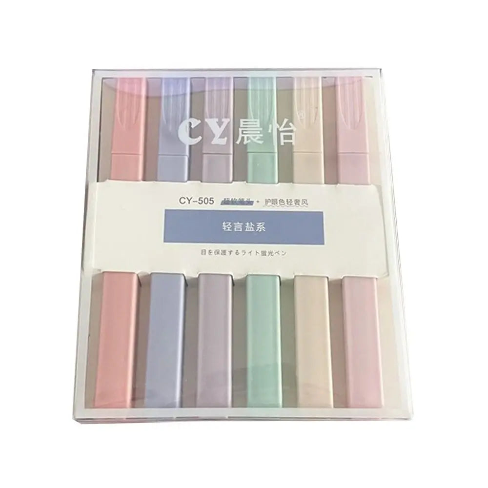 6/12Pcs Pastel Highlighters Soft Tip Mild Colours Highlighter Marker Pen