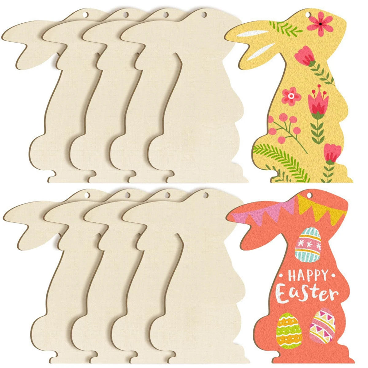 10pcs Easter Wooden Carrot Decoration Blank Wood Chips