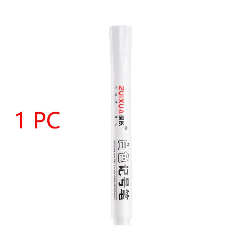 1/3/5 Pcs White Marker Pens 2.0mm Oily Waterproof White Gel Pen