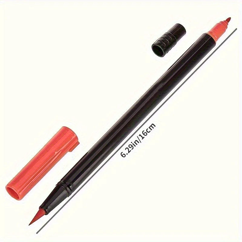 Vibrant Double-Ended Watercolor Markers – Art Set for Drawing & Crafts