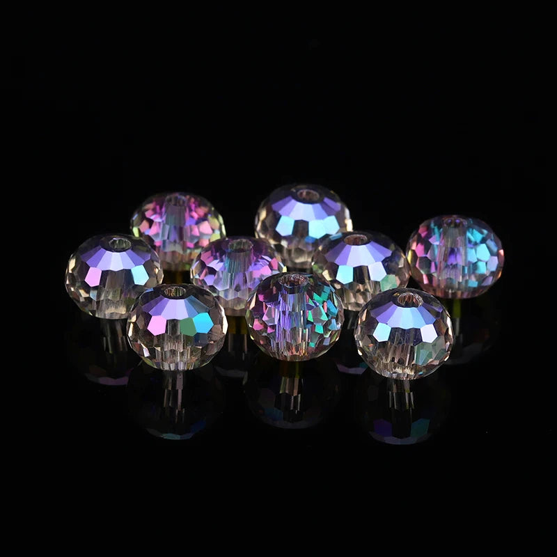 6mm 8mm Austria Crystal Beads 96 Faceted Round Loose Spacer Beads