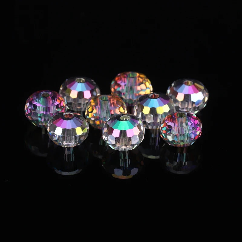 6mm 8mm Austria Crystal Beads 96 Faceted Round Loose Spacer Beads