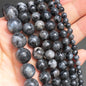Natural Stone Dark Blue Chalcedony Jades Beads Round Loose Spacer Beads