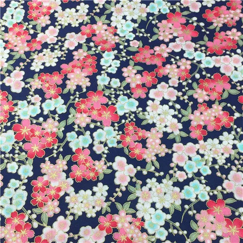 Bronzed Flower Pattern Fabric