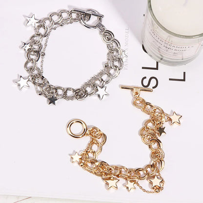 100pcs 9mm Star Bead Charm Gold Silver Plated Small Pendant