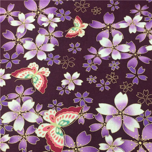Bronzed Flower Pattern Fabric