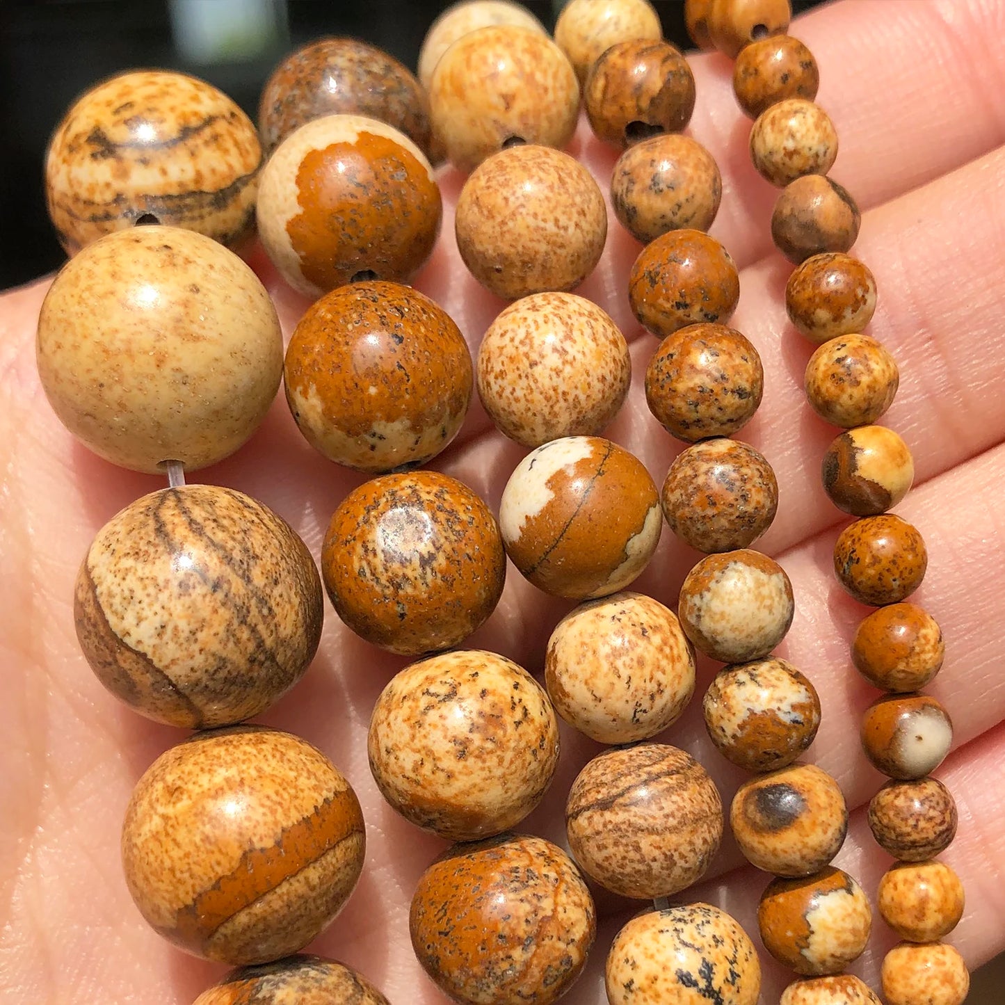 Natural Stone Dark Blue Chalcedony Jades Beads Round Loose Spacer Beads