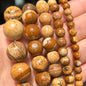 Natural Stone Dark Blue Chalcedony Jades Beads Round Loose Spacer Beads