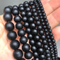 Natural Stone Dark Blue Chalcedony Jades Beads Round Loose Spacer Beads