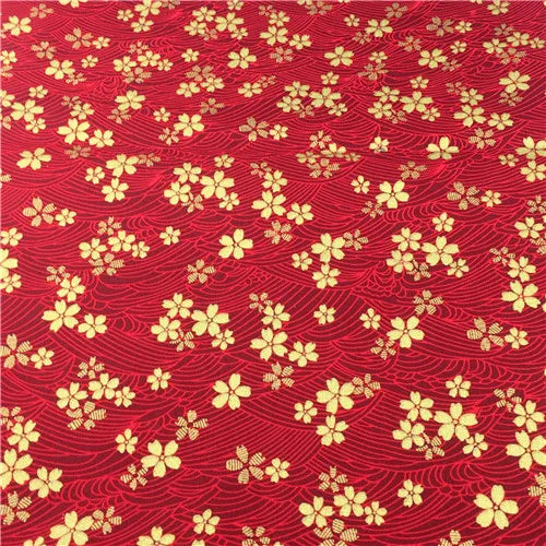 Bronzed Flower Pattern Fabric