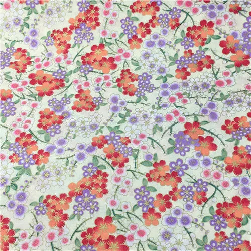 Bronzed Flower Pattern Fabric