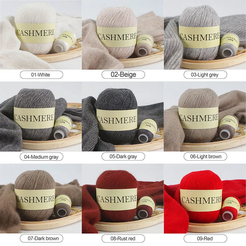 QJH 50+20g Cashmere Yarn for Knitting