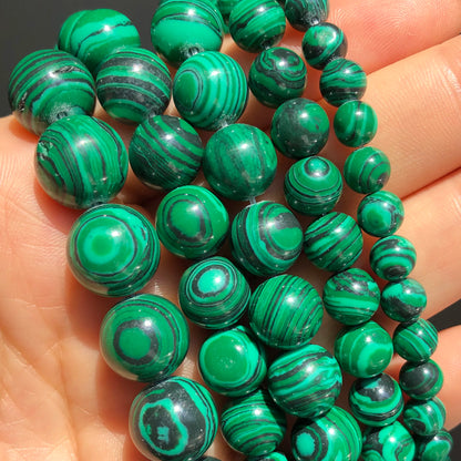 Natural Stone Dark Blue Chalcedony Jades Beads Round Loose Spacer Beads