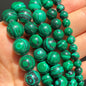 Natural Stone Dark Blue Chalcedony Jades Beads Round Loose Spacer Beads