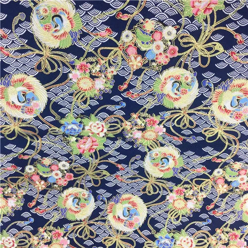 Bronzed Flower Pattern Fabric