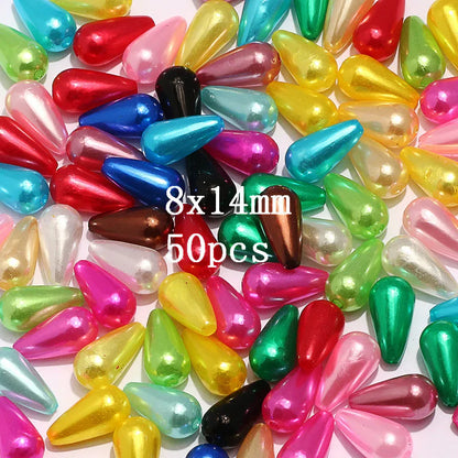 Cheap Accessories Mixed Water Droplets Shape Imitation Pearls