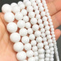 Natural Stone Dark Blue Chalcedony Jades Beads Round Loose Spacer Beads