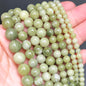 Natural Stone Dark Blue Chalcedony Jades Beads Round Loose Spacer Beads