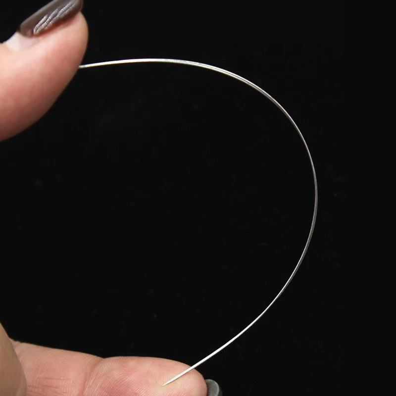 5pcs Big Eye Curved Beading Needles  Stainless Steel Tool Pins