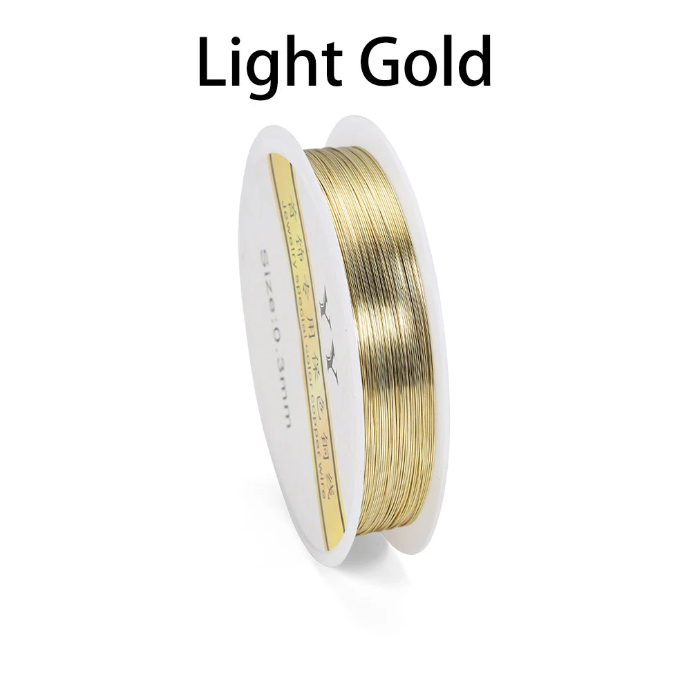 1Roll Gold Color Copper Wire 0.2/0.3/0.4/0.5/0.6/0.7/0.8/1.0mm