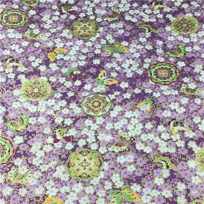 Bronzed Flower Pattern Fabric