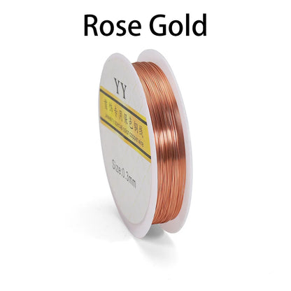 1Roll Gold Color Copper Wire 0.2/0.3/0.4/0.5/0.6/0.7/0.8/1.0mm