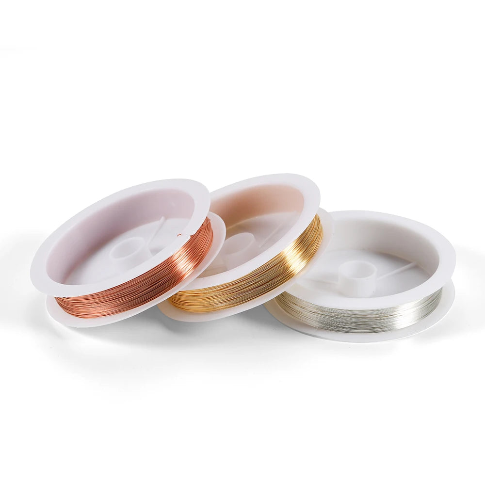 1Roll Gold Color Copper Wire 0.2/0.3/0.4/0.5/0.6/0.7/0.8/1.0mm