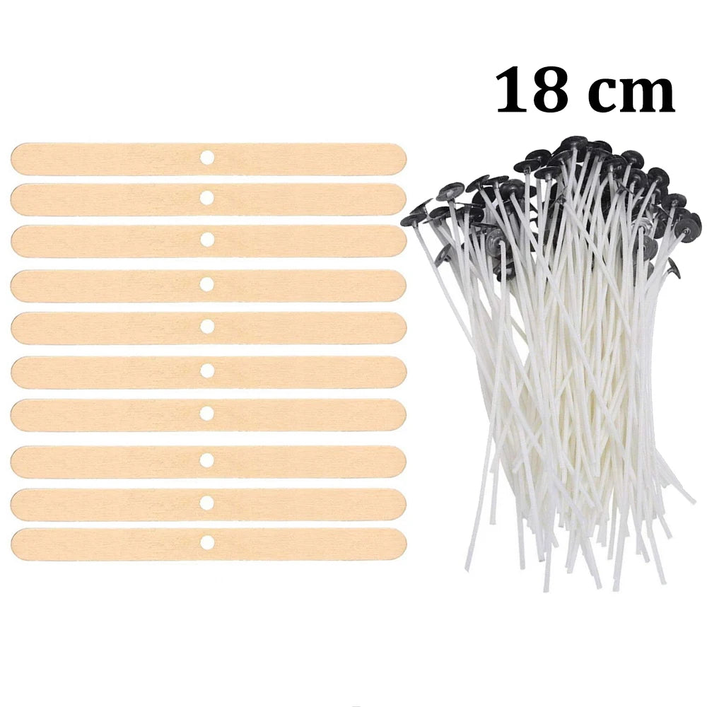 Smokeless Candle Wicks 2.6-20cm Pre-Waxed Cotton Core Wicks