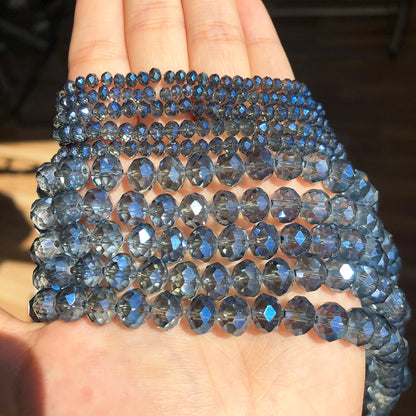 Clear Blue Faceted Austria Crystal Glass Beads 3 4 6 8mm
