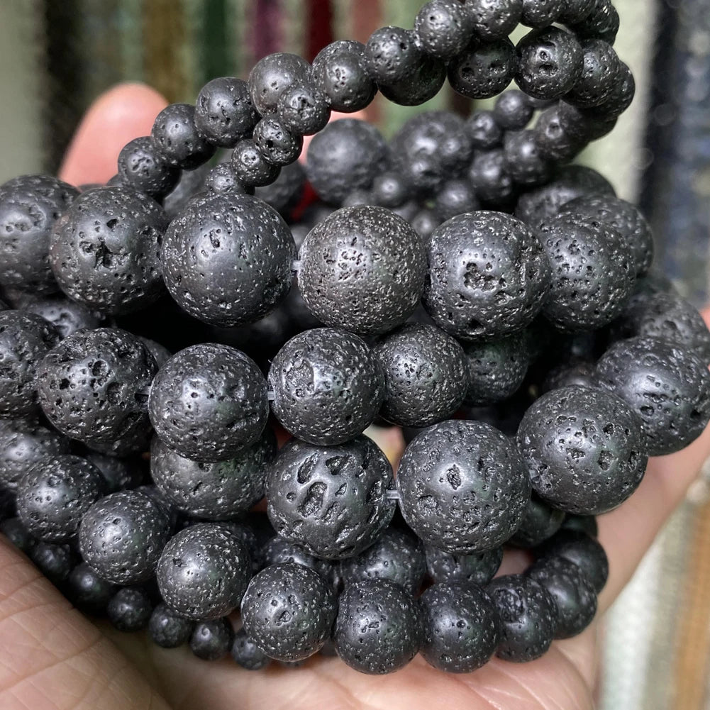 Natural Stone Beads 4 6 8 10mm Tiger Eye Lava Amazonite Turquoises Agates Jaspers Beads For Jewelry Making DIY Bracelet Necklace