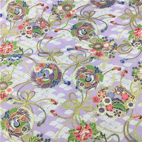 Bronzed Flower Pattern Fabric