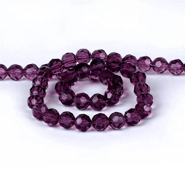 32Facets Round Ball 2mm 3mm 4mm 6mm 8mm 10mm 12mm 14mm Faceted Crystal Glass Loose Spacer