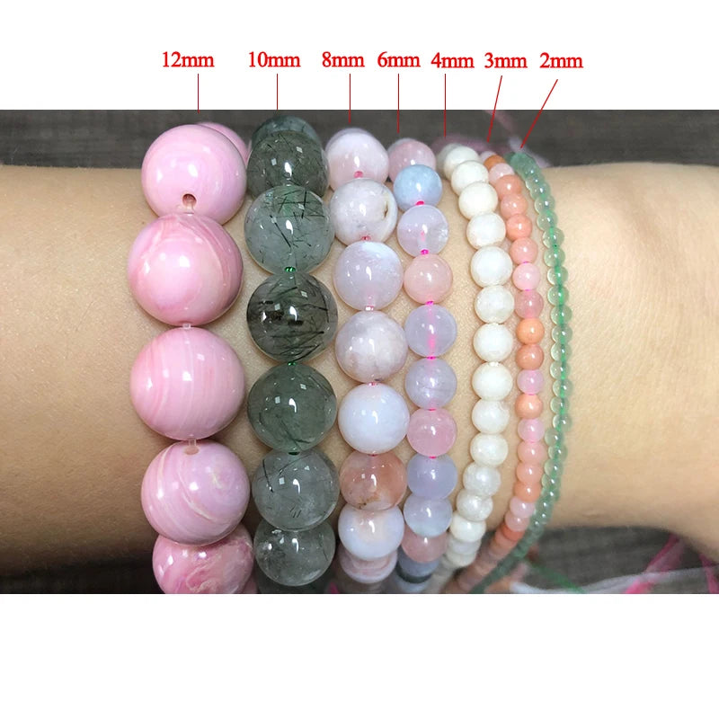 Natural Stone Dark Blue Chalcedony Jades Beads Round Loose Spacer Beads