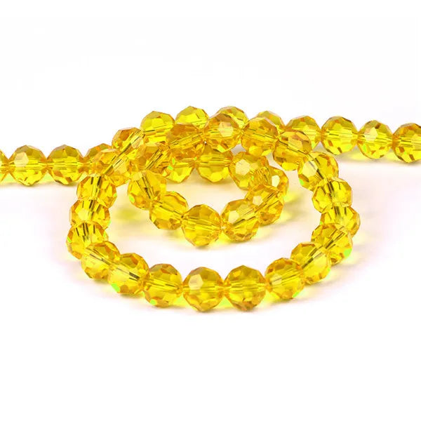 32Facets Round Ball 2mm 3mm 4mm 6mm 8mm 10mm 12mm 14mm Faceted Crystal Glass Loose Spacer