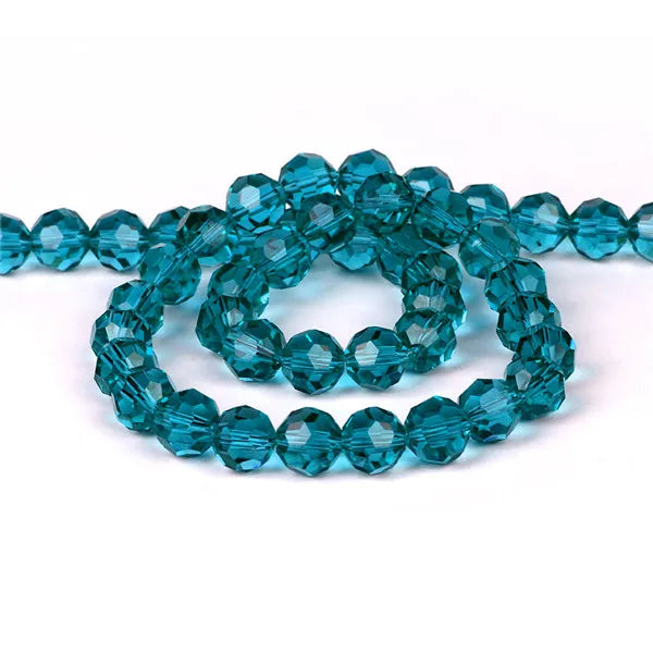 32Facets Round Ball 2mm 3mm 4mm 6mm 8mm 10mm 12mm 14mm Faceted Crystal Glass Loose Spacer