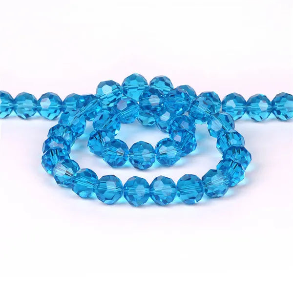 32Facets Round Ball 2mm 3mm 4mm 6mm 8mm 10mm 12mm 14mm Faceted Crystal Glass Loose Spacer