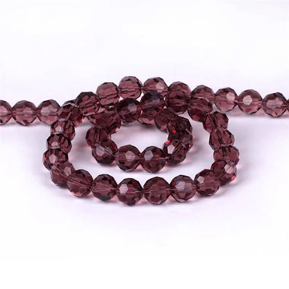 32Facets Round Ball 2mm 3mm 4mm 6mm 8mm 10mm 12mm 14mm Faceted Crystal Glass Loose Spacer