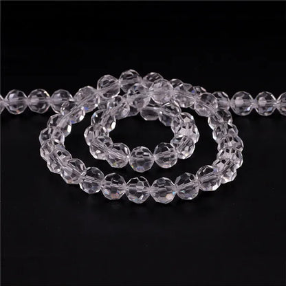 32Facets Round Ball 2mm 3mm 4mm 6mm 8mm 10mm 12mm 14mm Faceted Crystal Glass Loose Spacer
