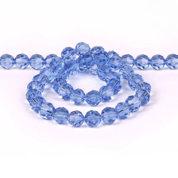 32Facets Round Ball 2mm 3mm 4mm 6mm 8mm 10mm 12mm 14mm Faceted Crystal Glass Loose Spacer