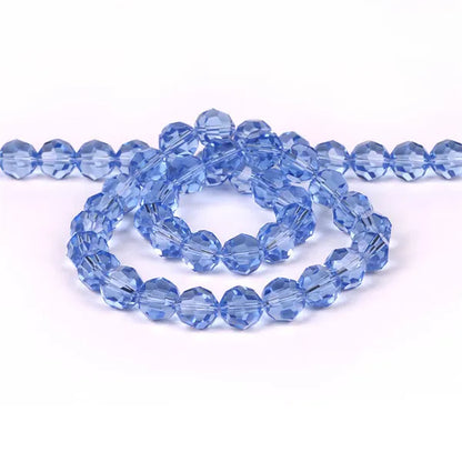 32Facets Round Ball 2mm 3mm 4mm 6mm 8mm 10mm 12mm 14mm Faceted Crystal Glass Loose Spacer