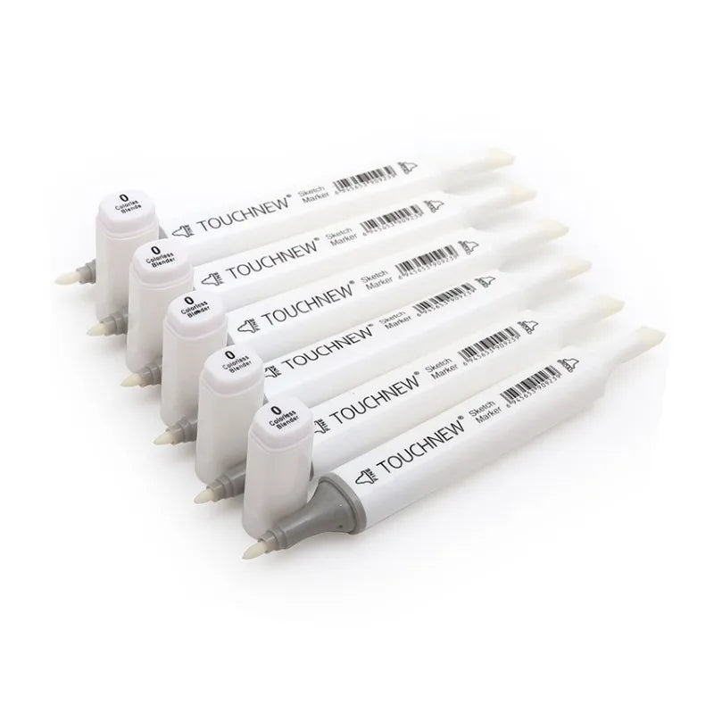 TOUCHNEW 0# Colorless Blender Marker Double-headed Alcohol Based Ink Sketch Markers Set for Artist Manga Painting Supplies