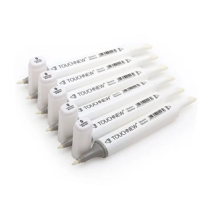 TOUCHNEW 0# Colorless Blender Marker Double-headed Alcohol Based Ink Sketch Markers Set for Artist Manga Painting Supplies