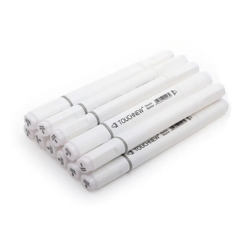 TOUCHNEW 0# Colorless Blender Marker Double-headed Alcohol Based Ink Sketch Markers Set for Artist Manga Painting Supplies