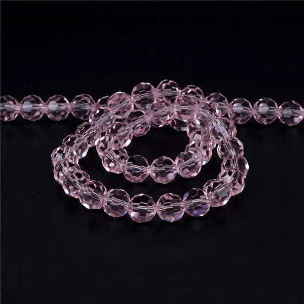 32Facets Round Ball 2mm 3mm 4mm 6mm 8mm 10mm 12mm 14mm Faceted Crystal Glass Loose Spacer