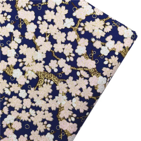 Japanese Style Kimono Bronzed Cotton Fabric