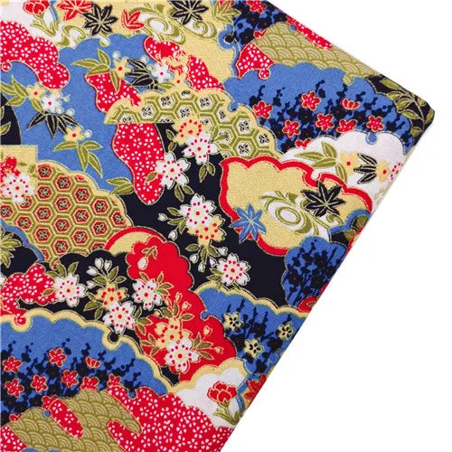 Japanese Style Kimono Bronzed Cotton Fabric